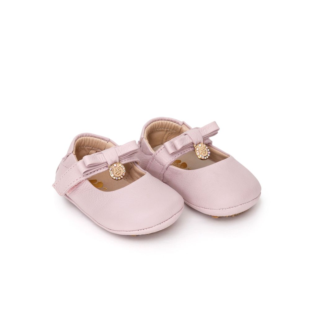 Sapato de Bebê Boneca Com Medaglia - Rosa - paoladavinci-mobile