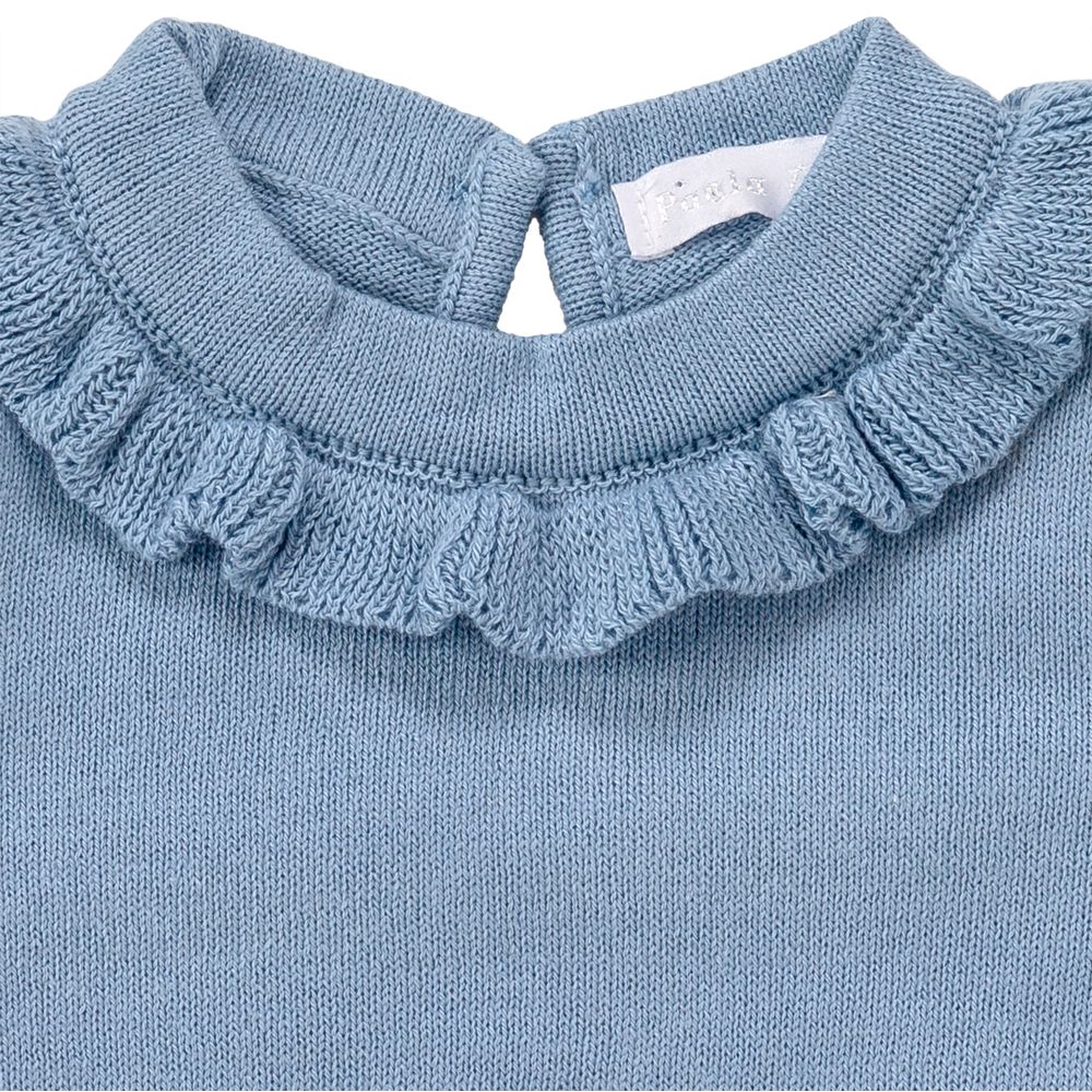 blusa tricot azul claro