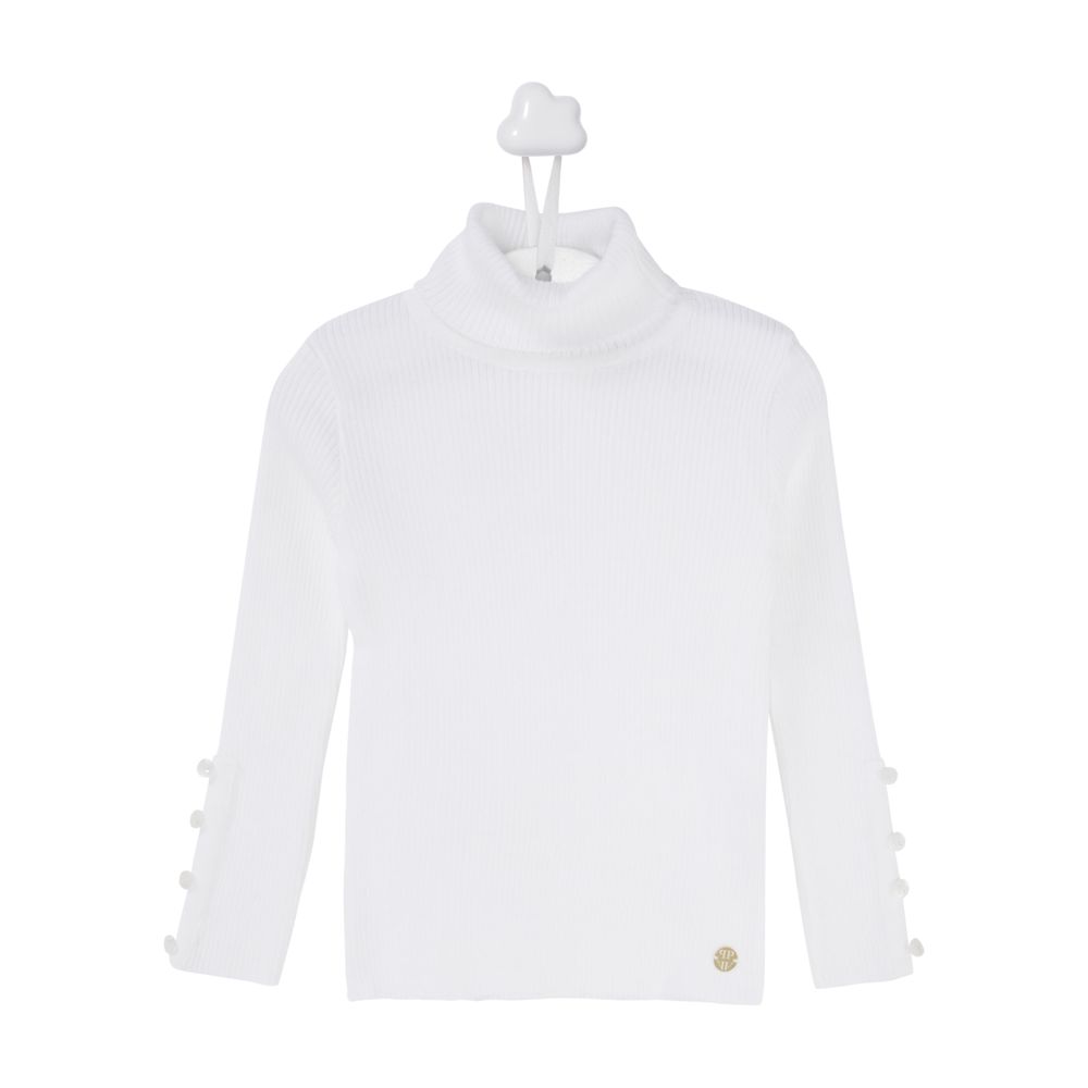 blusa tricot gola alta infantil